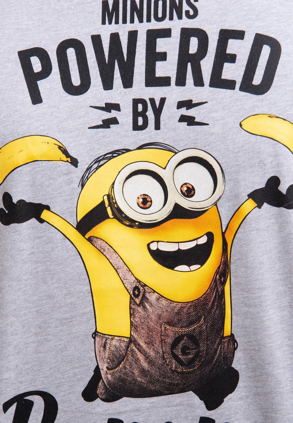 Logoshirt Minions - Bob - Powered By Bananas - T-Shirt Print - Herren Sonderangebote