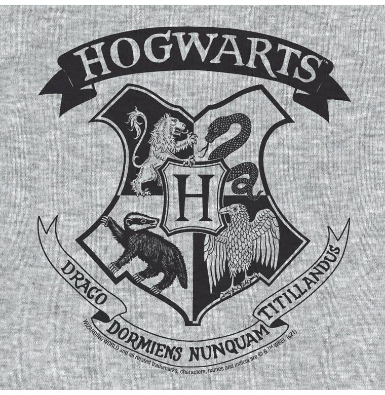 Logoshirt Harry Potter - Hogwarts - Logo Schwarz - Baby Body - Kurzarm Super Sparpreis