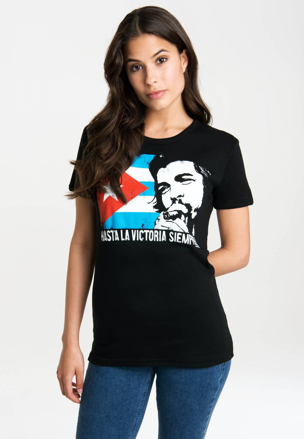 Logoshirt Che Guevara - Cuban Flag - T-Shirt Print - Damen Kostenlose Rückgabe