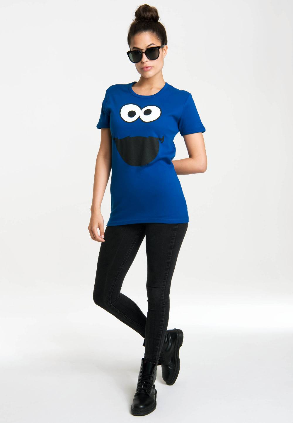 Logoshirt Sesamstrasse - Krümelmonster - Gesicht - T-Shirt Print - Damen Bis zu 65% Rabatt