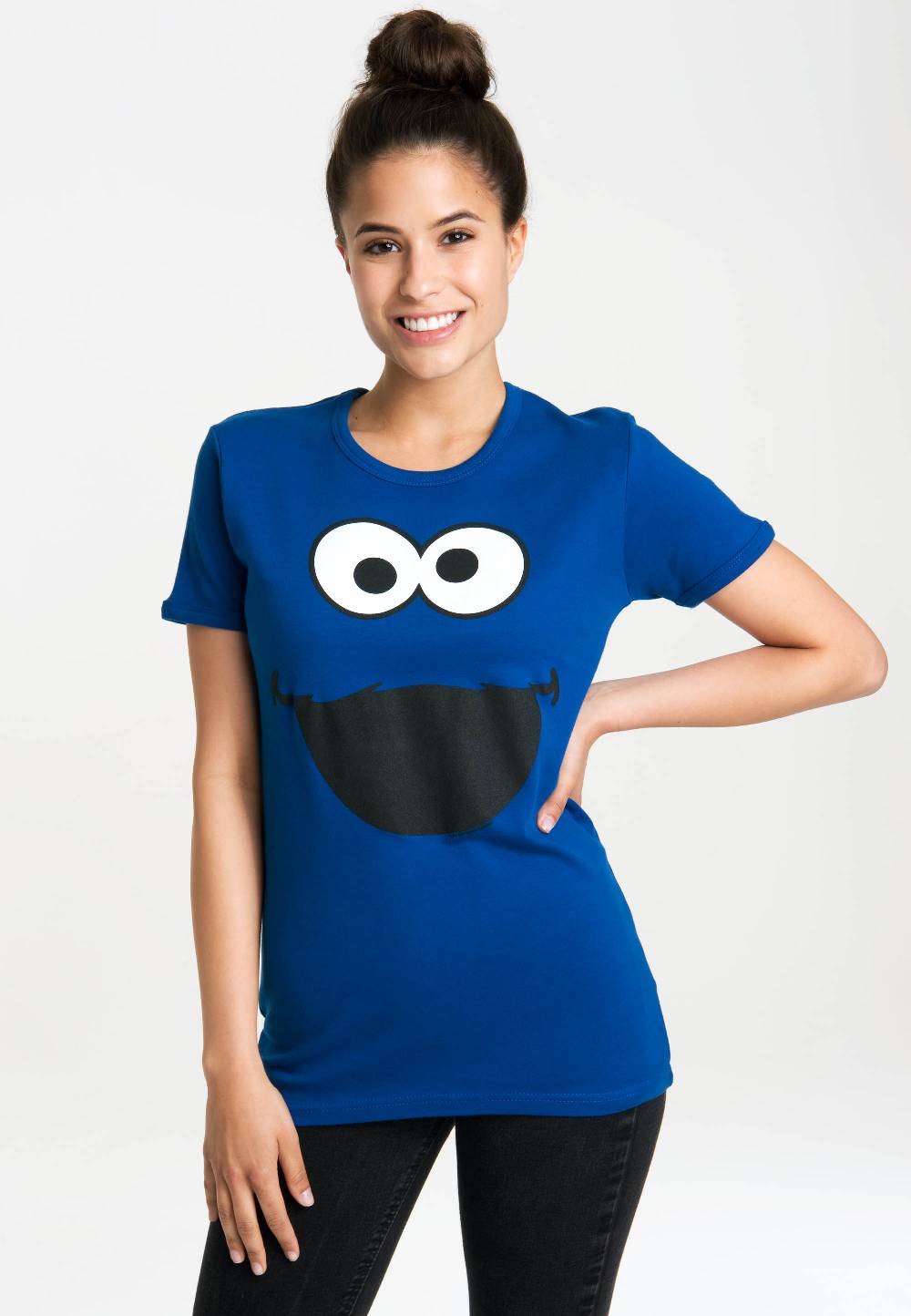 Logoshirt Sesamstrasse - Krümelmonster - Gesicht - T-Shirt Print - Damen Bis zu 65% Rabatt