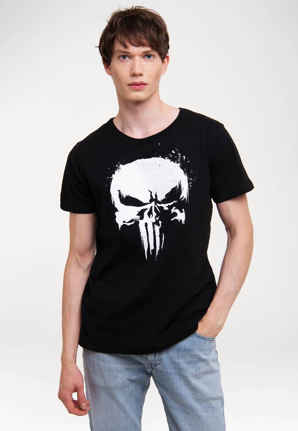 Logoshirt Punisher - TV Skull - Marvel Comics - T-Shirt Print - Herren Vierteljährliche Förderung