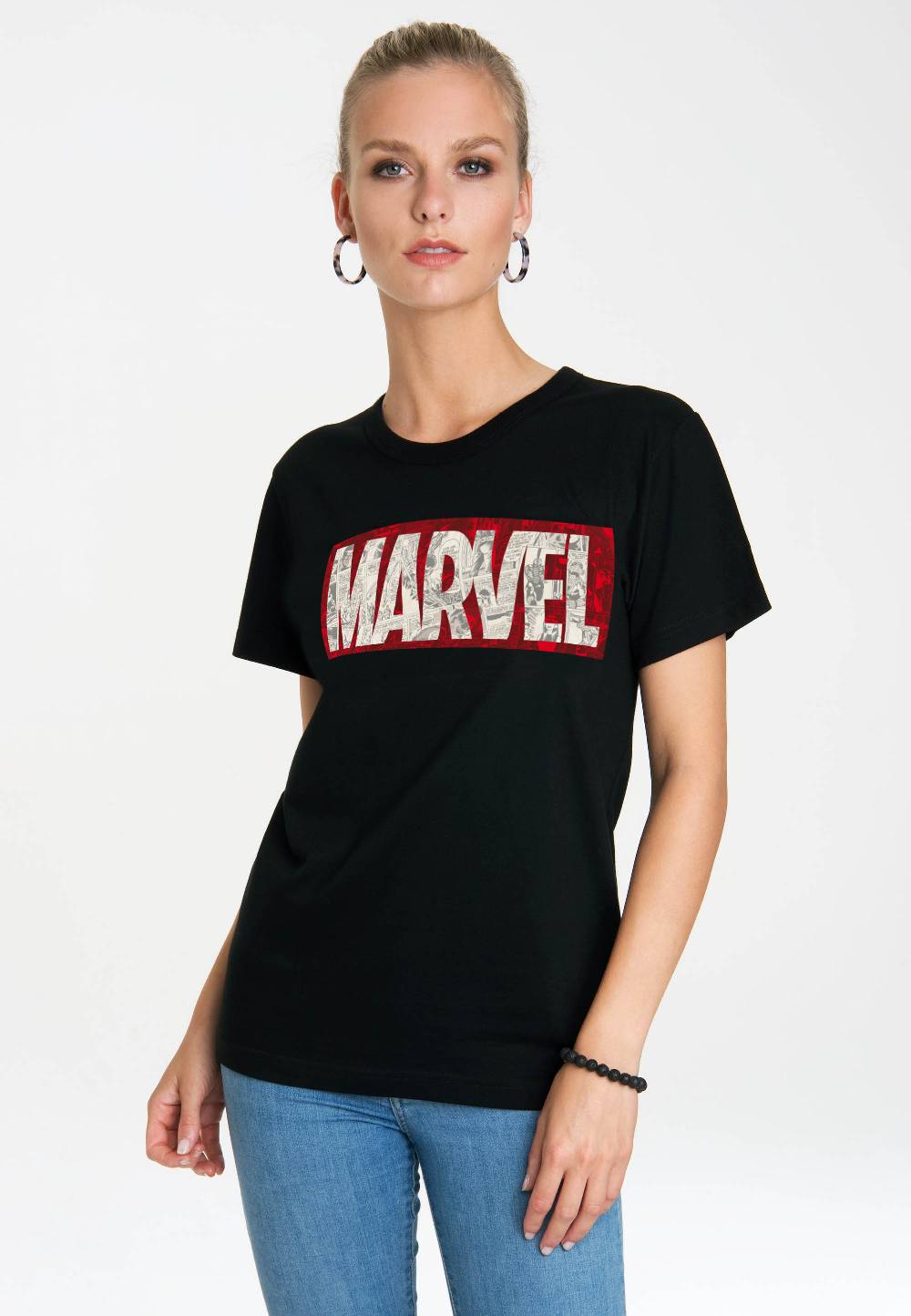 Logoshirt Marvel - Comic Block Logo - Marvel Comics - T-Shirt Print - Damen Begrenzt auf 3 Tage