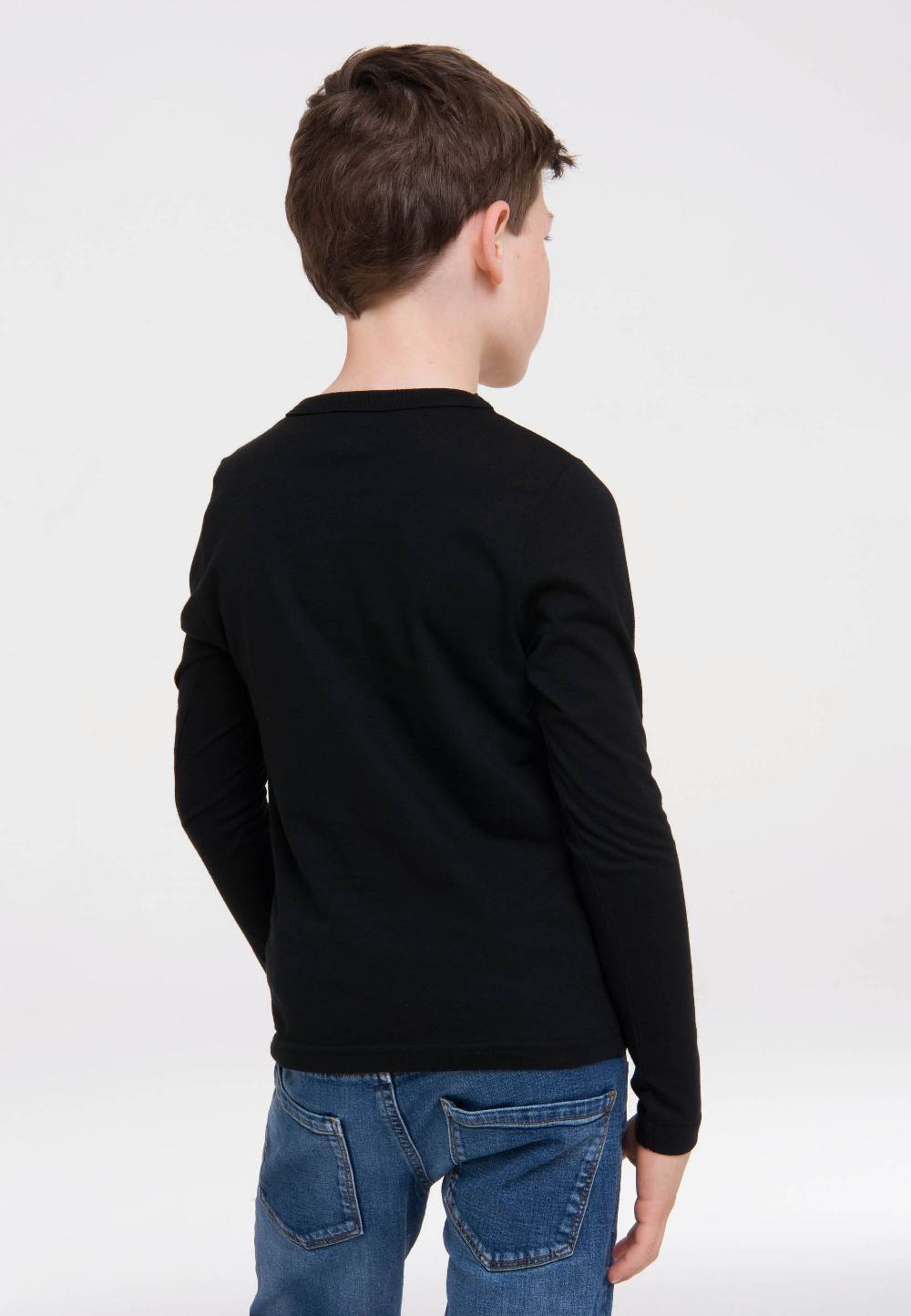 Logoshirt Harry Potter - Hogwarts Logo (Weiß) - Langarmshirt Print - Kinder Speichern exportieren