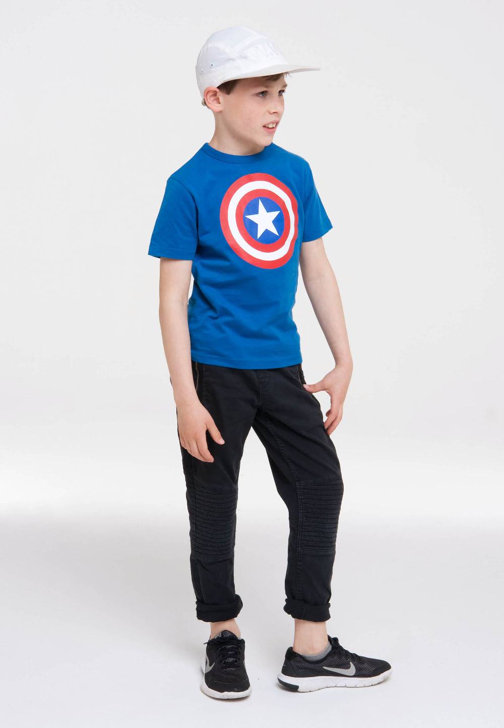Logoshirt Captain America - Shield - Logo - Marvel Comics - Organic - T-Shirt Print - Kinder 2025
