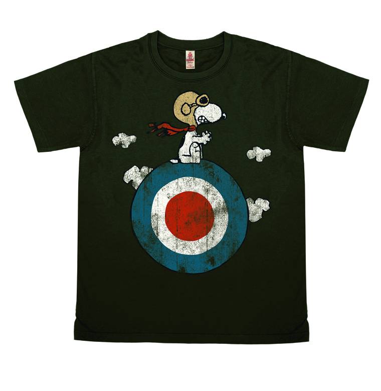 Logoshirt Peanuts - Snoopy - Pilot - Target - T-Shirt Vintage Print - Damen Günstiger Verkauf