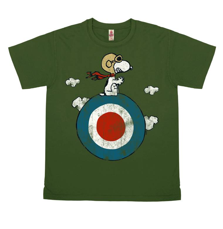Logoshirt Peanuts - Snoopy - Pilot - Target - T-Shirt Vintage Print - Damen Günstiger Verkauf