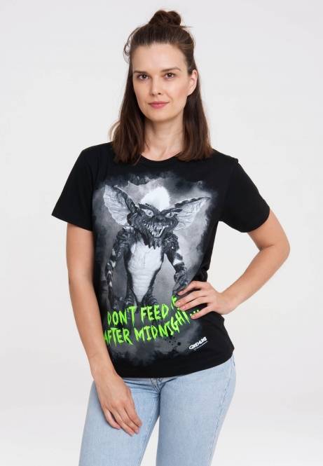 Logoshirt Gremlins - Don't Feed Me After Midnight - T-Shirt Print - Damen Fabrikverkauf