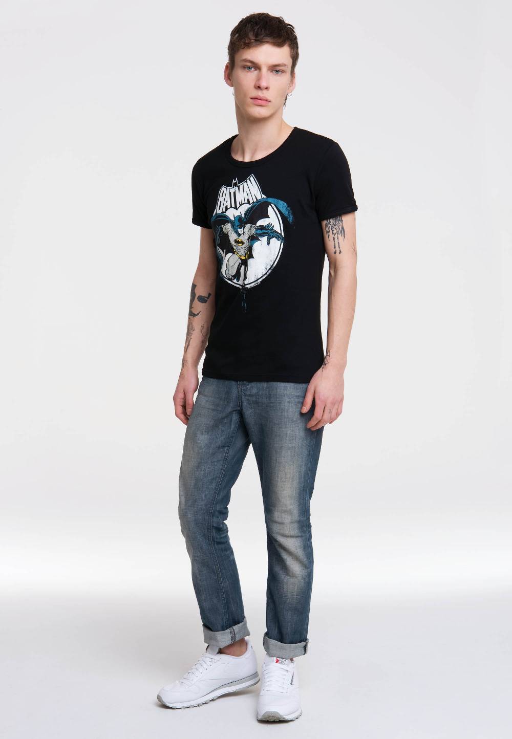 Logoshirt Batman - Vollmond - DC Comics - T-Shirt Print - Herren Preisnachlass