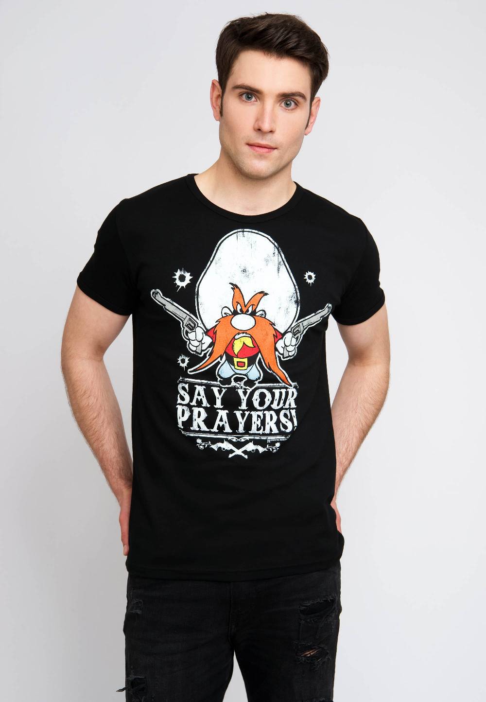 Logoshirt Looney Tunes - Yosemite Sam - Say Your Prayers - T-Shirt Print - Herren Weihnachtsangebot