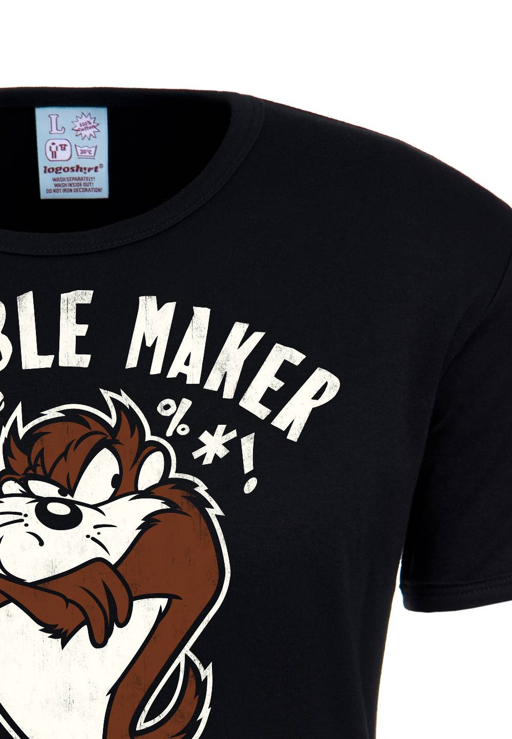Logoshirt Looney Tunes - Taz - Tasmanischer Teufel - Trouble Maker - T-Shirt Print - Herren Vatertagsangebot