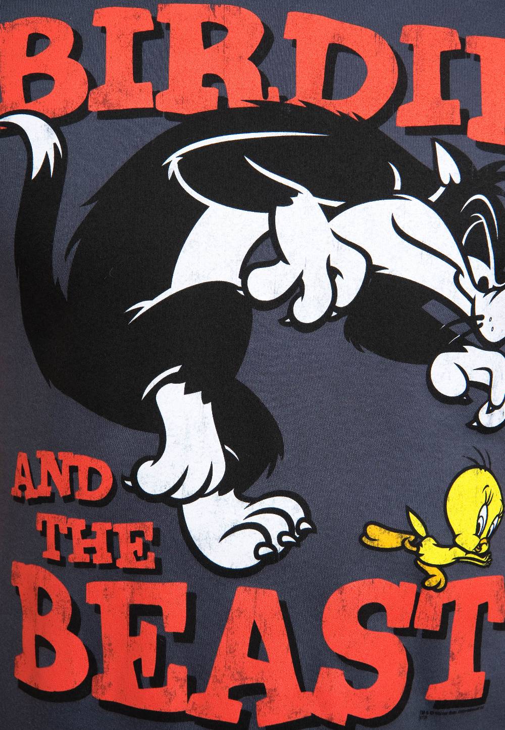 Logoshirt Looney Tunes - Sylvester & Tweety - Birdie And The Beast - T-Shirt Print - Herren Valentinstagsangebot