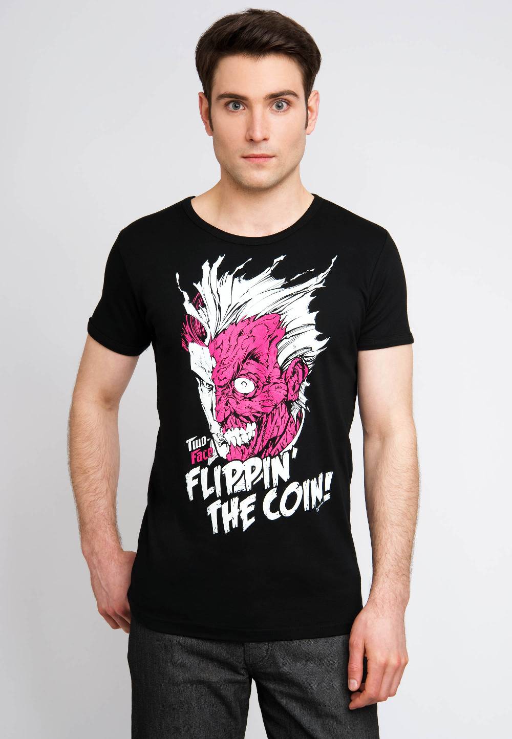 Logoshirt Batman - Two-Face - Flippin' The Coin - DC Comics - T-Shirt Print - Herren Räumungsverkauf