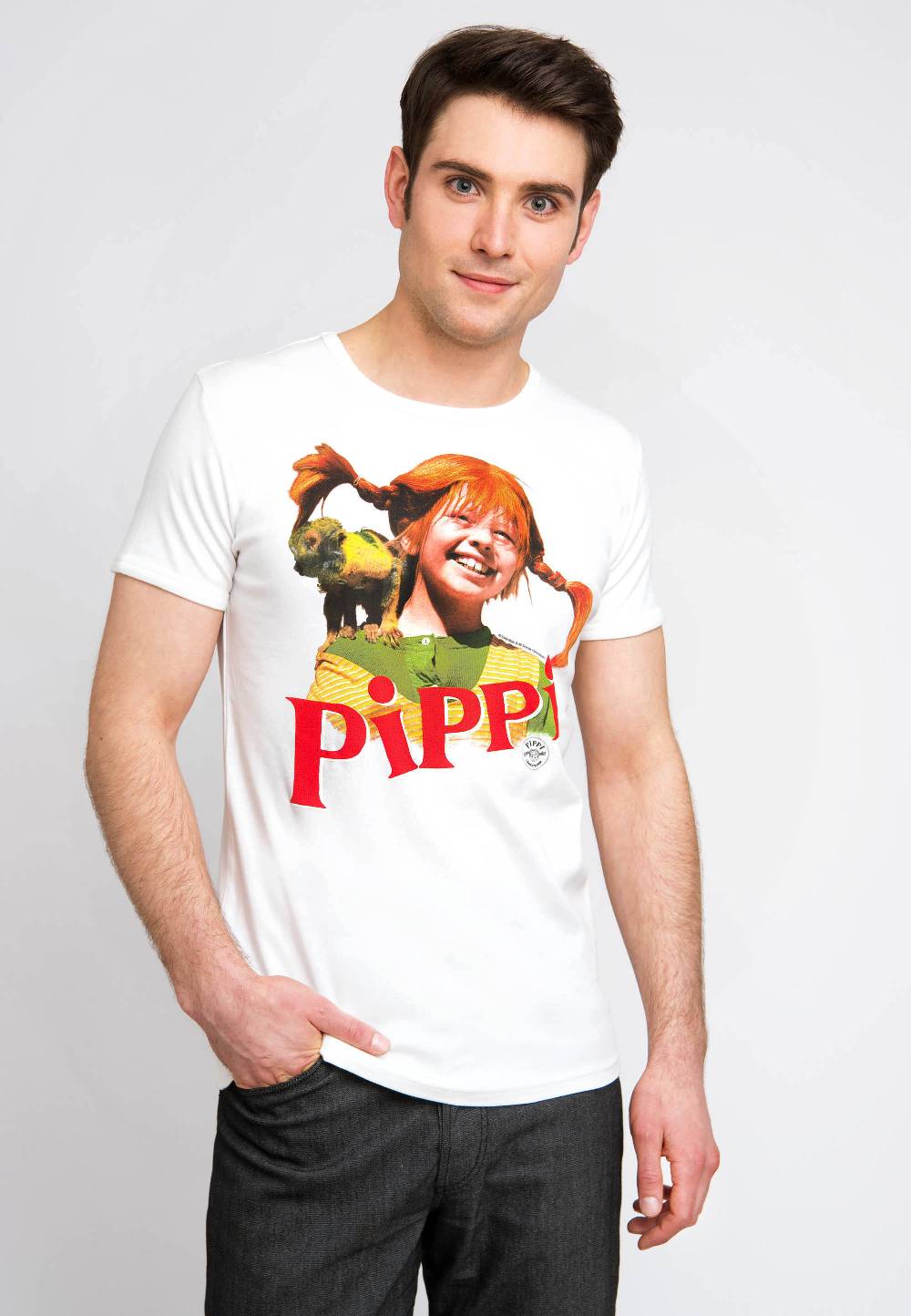Logoshirt Pippi Langstrumpf & Herr Nilsson - T-Shirt Print - Herren VIP-Rabatte