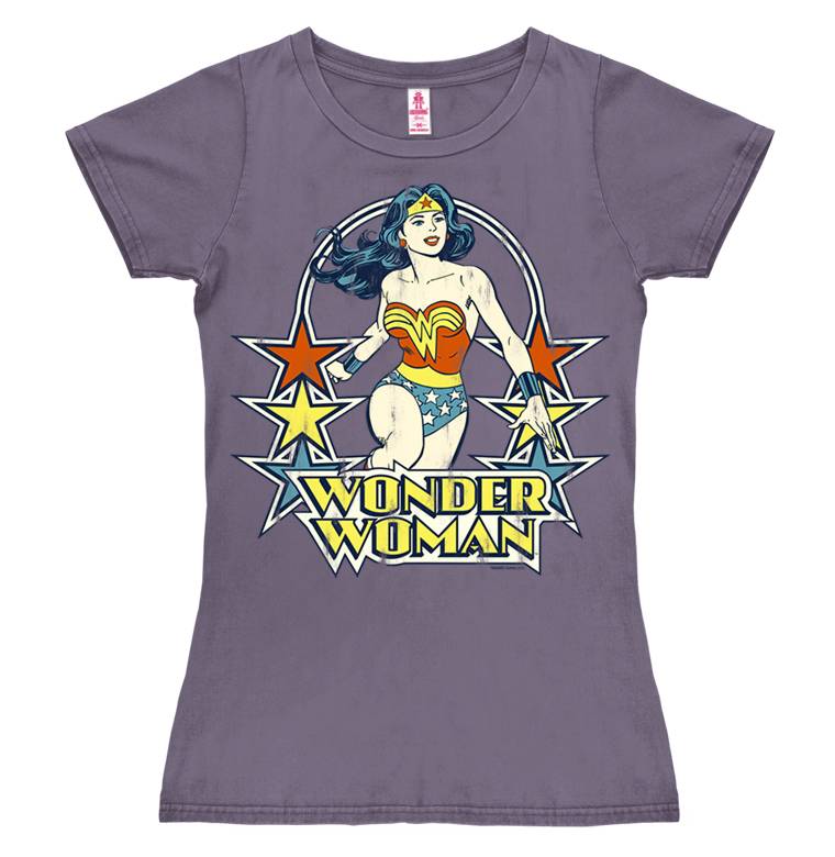 Logoshirt Wonder Woman - Stars - DC Comics - T-Shirt Print - Damen Sonderangebot der Fabrik