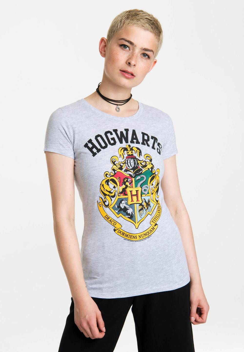 Logoshirt Harry Potter - Hogwarts Logo - T-Shirt Print - Damen Outlet