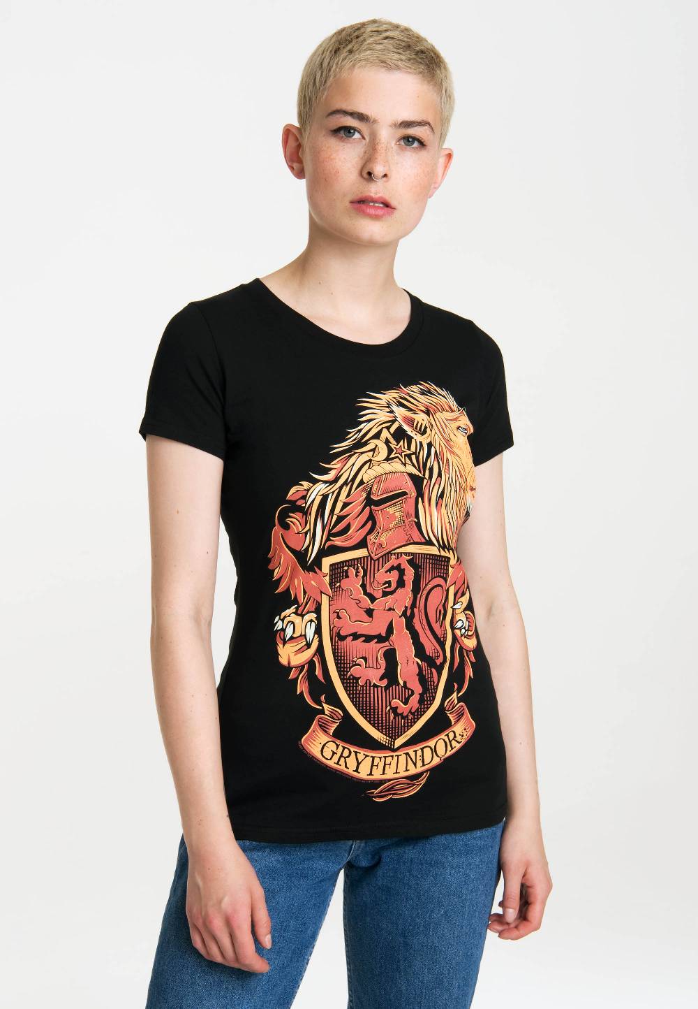 Logoshirt Harry Potter - Gryffindor Logo - Löwe - T-Shirt Print - Damen Auslauf