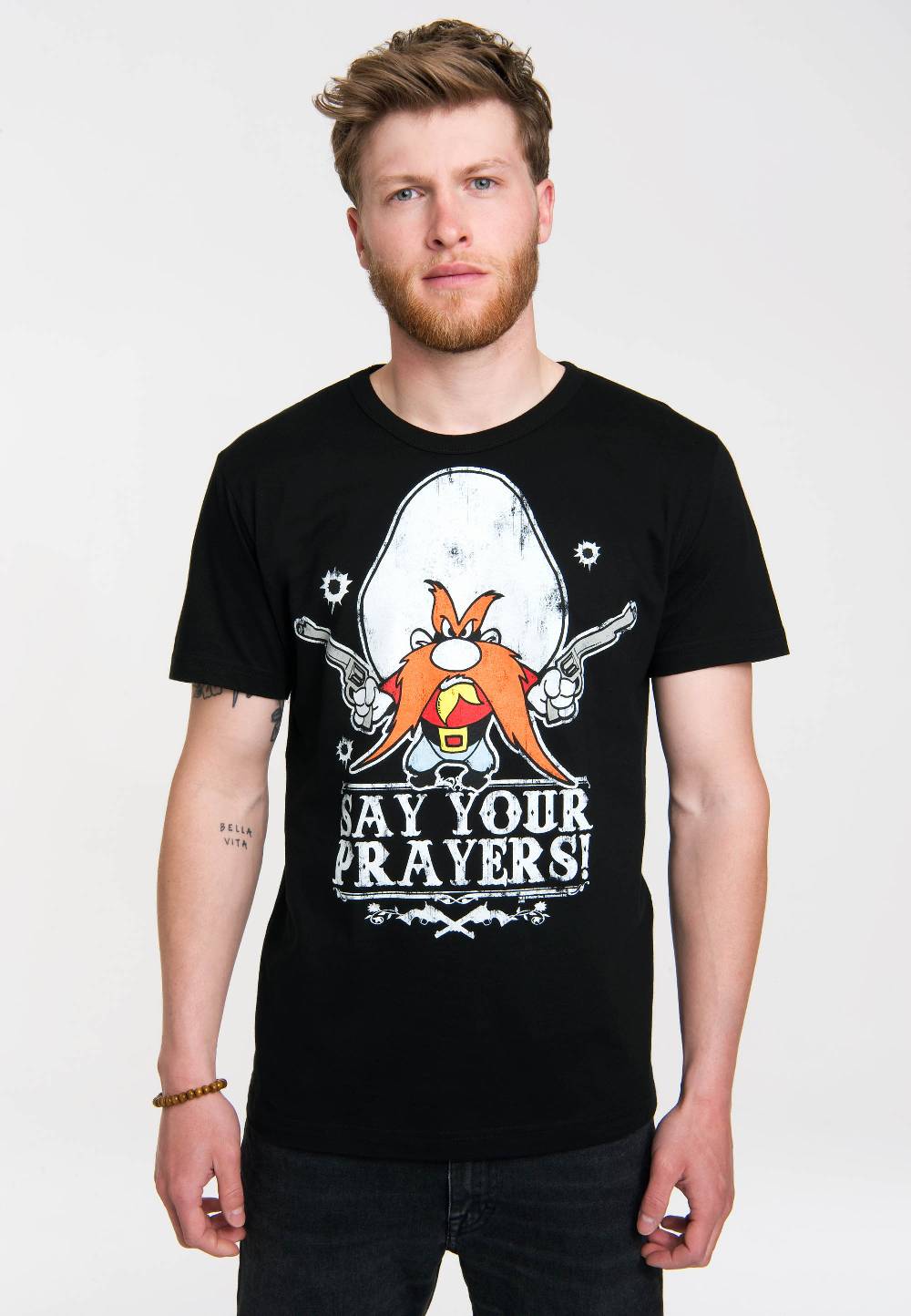 Logoshirt Looney Tunes - Yosemite Sam - Say Your Prayers - T-Shirt Print - Herren Fabrik Onlineshop