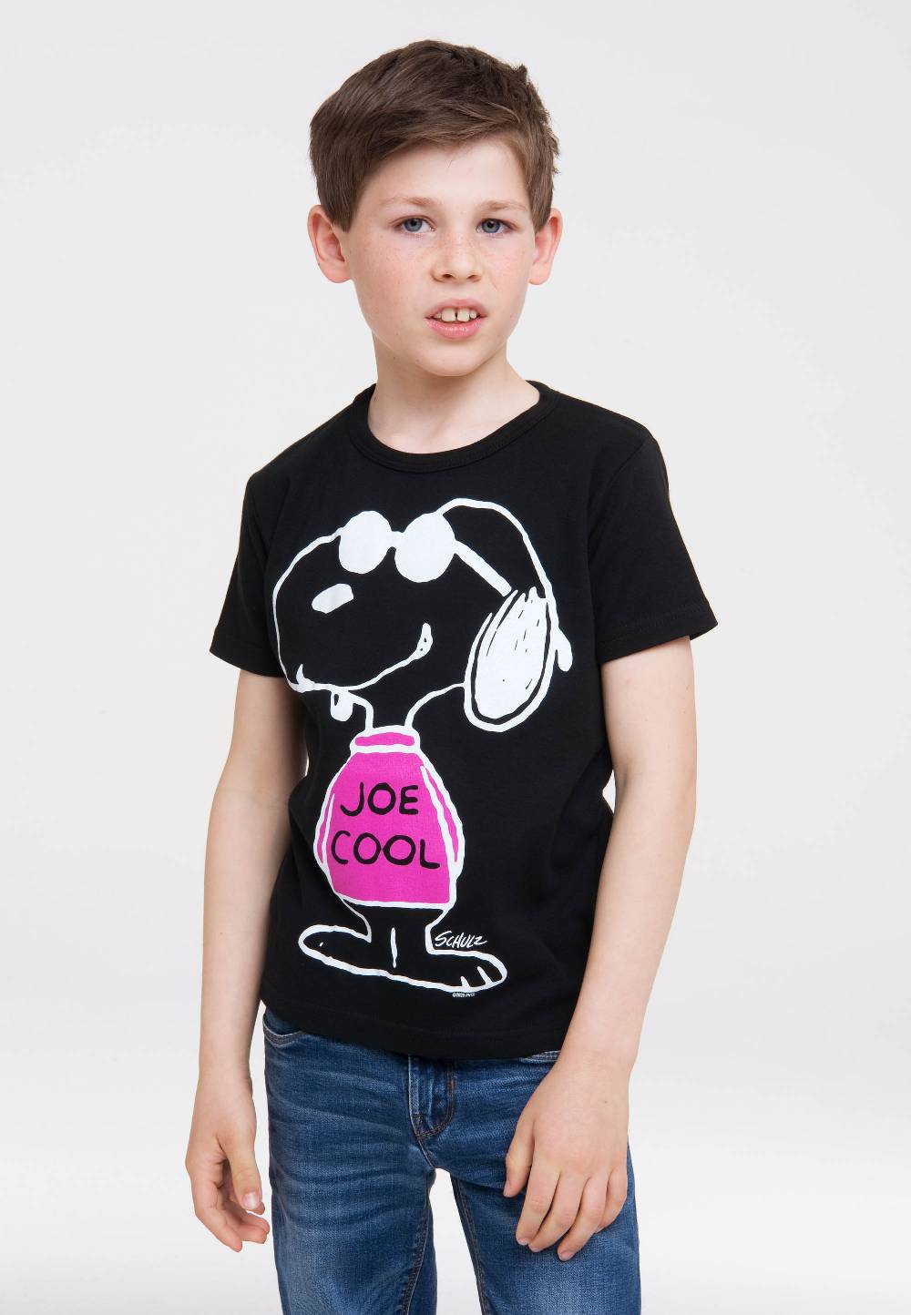 Logoshirt Peanuts - Snoopy - Joe Cool Pink - T-Shirt Print - Kinder Neuheiten