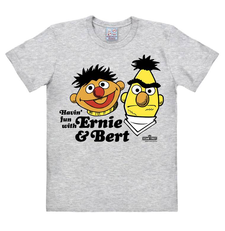 Logoshirt Sesamstrasse - Ernie & Bert - Havin' Fun - T-Shirt Print - Herren Saisonale Angebote