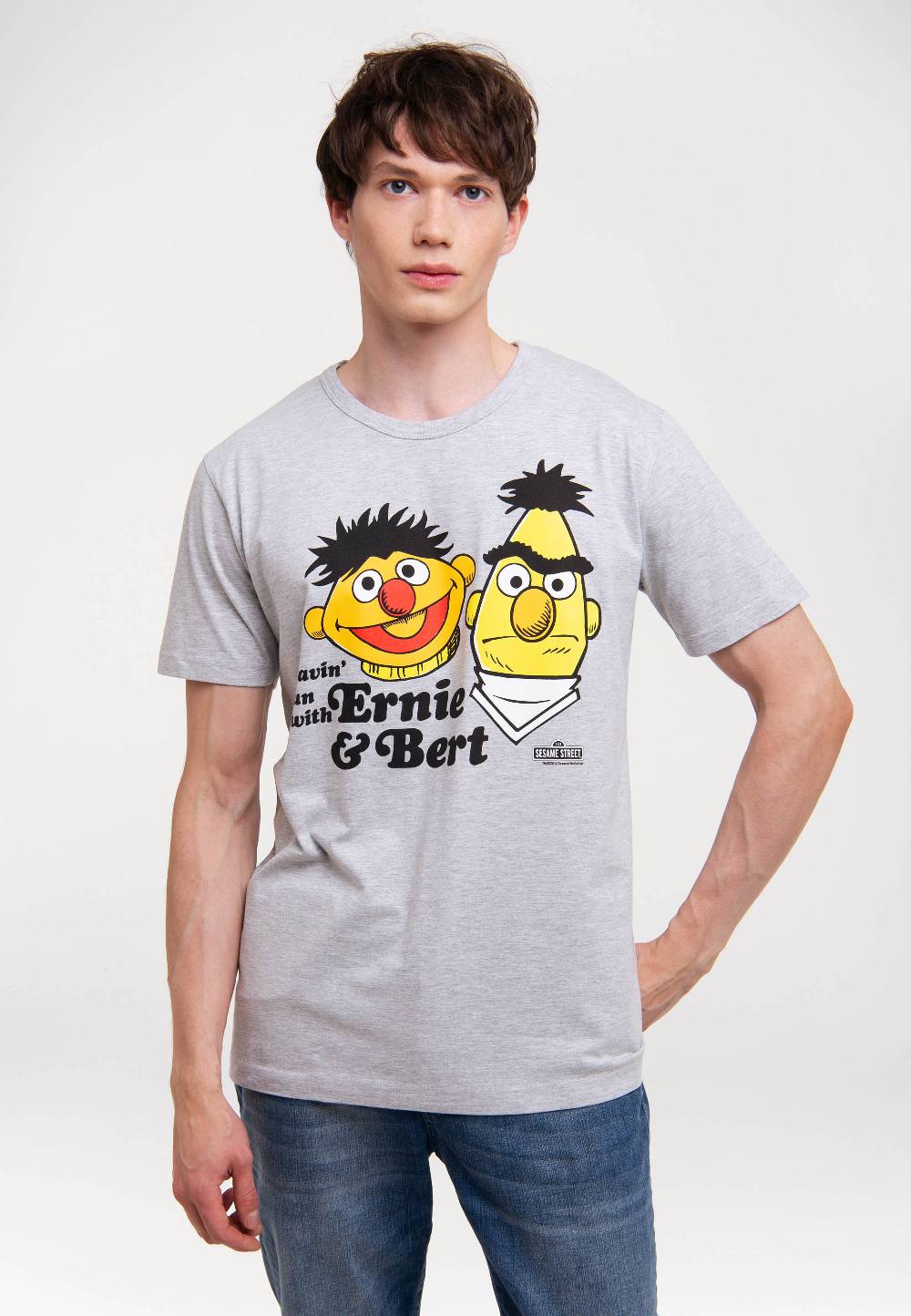 Logoshirt Sesamstrasse - Ernie & Bert - Havin' Fun - T-Shirt Print - Herren Saisonale Angebote