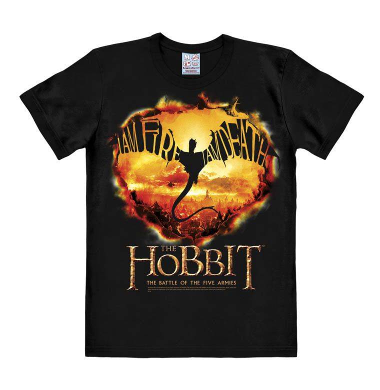 Logoshirt The Hobbit - I Am Fire I Am Death - Smaug - T-Shirt Print - Herren Tägliche Deals