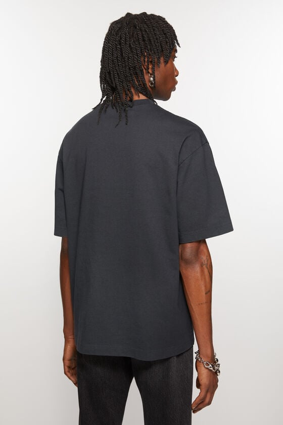 Acne Studios T-Shirt Stamp-Logo - lockere Passform Online Outlet