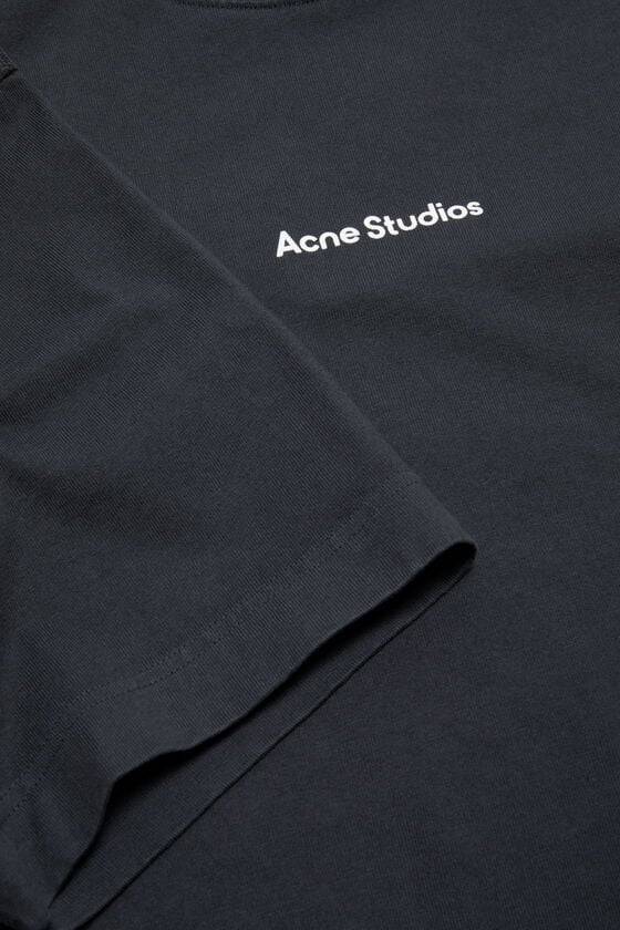 Acne Studios T-Shirt Stamp-Logo - lockere Passform Online Outlet