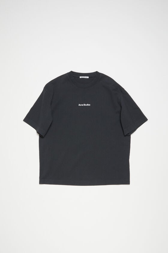 Acne Studios T-Shirt Stamp-Logo - lockere Passform Online Outlet