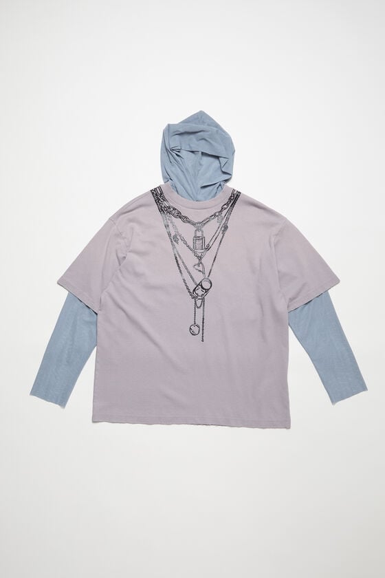 Acne Studios T-Shirt aus mehrlagigem Netzstoff Blitzangebot