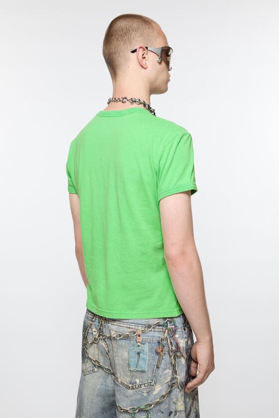 Acne Studios T-Shirt mit verschwommenem Logo – taillierte Unisex-Passform Räumungsverkauf
