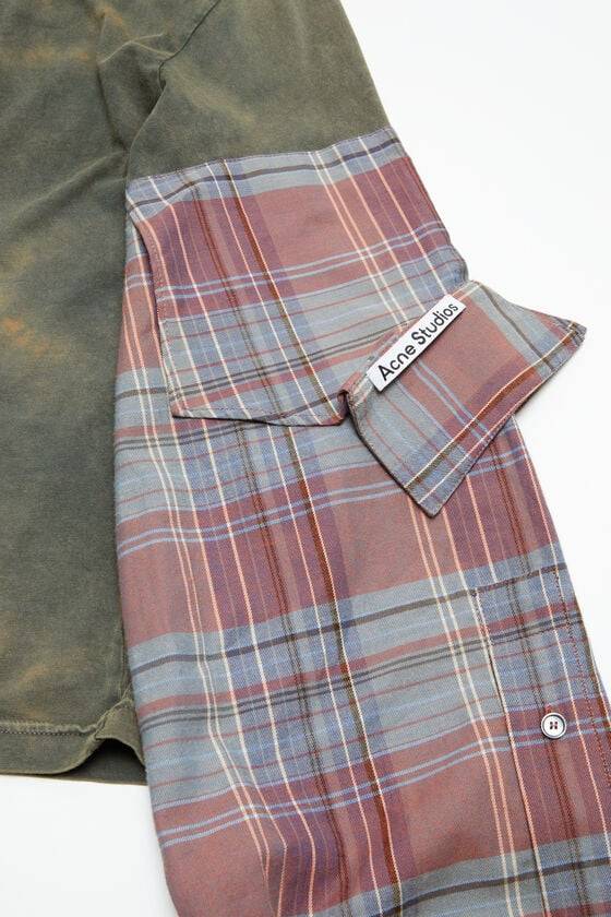 Acne Studios T-Shirt mit Flanellärmeln Sonderangebote