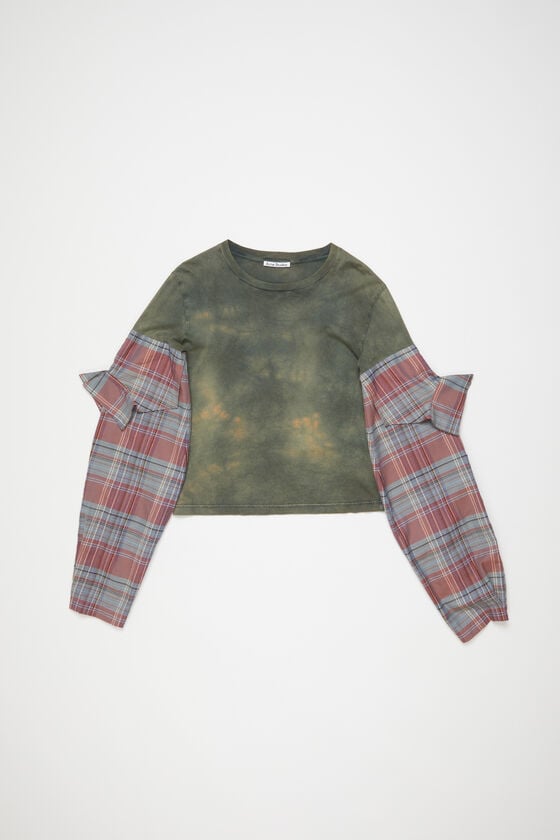 Acne Studios T-Shirt mit Flanellärmeln Sonderangebote