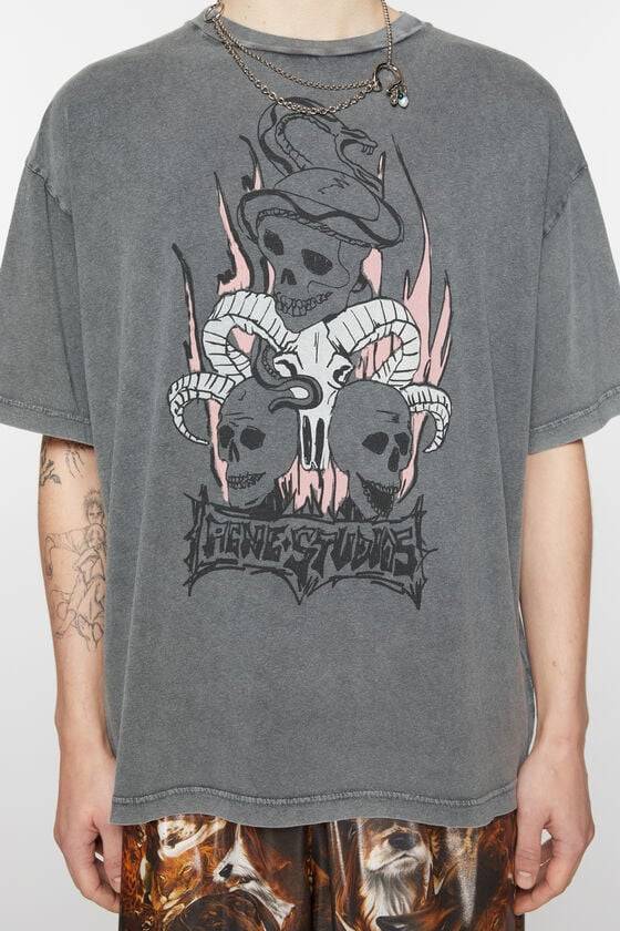 Acne Studios Bedrucktes T-Shirt – entspannte Passform Bis zu 60% Rabatt