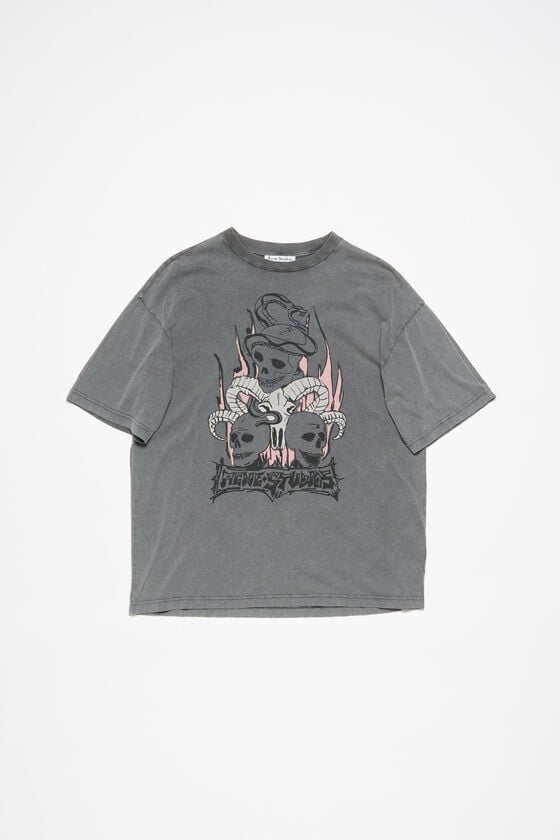 Acne Studios Bedrucktes T-Shirt – entspannte Passform Bis zu 60% Rabatt