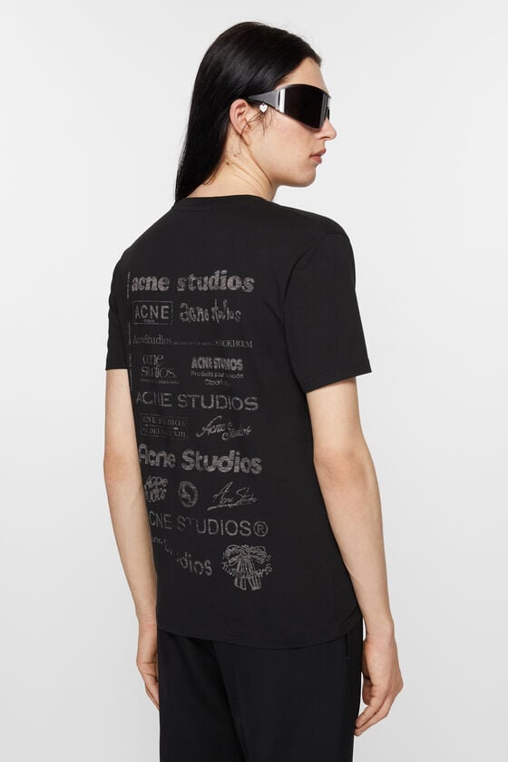 Acne Studios Logo-T-Shirt – lockere Passform Bis zu 65% Rabatt
