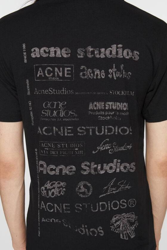 Acne Studios Logo-T-Shirt – lockere Passform Bis zu 65% Rabatt