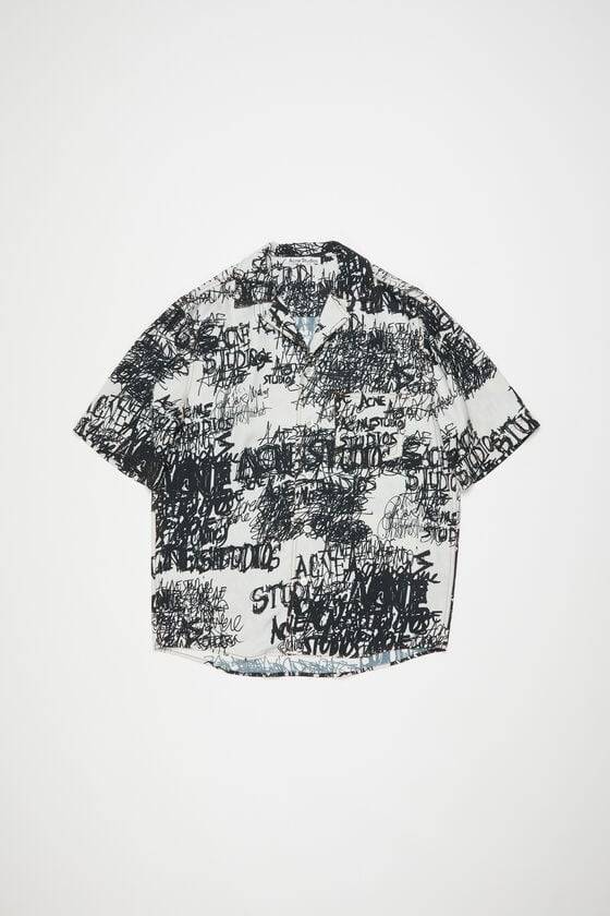 Acne Studios Bedrucktes Hemd mit Knopfleiste 50% Rabatt mit kostenlosem Versand