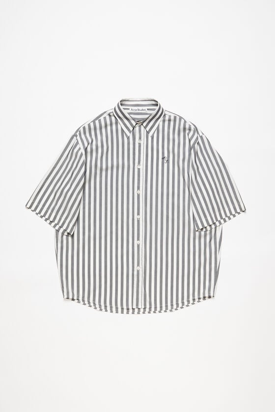 Acne Studios Gestreiftes Hemd mit Knopfleiste Hotsell