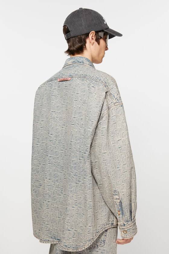 Acne Studios Monogramm-Jeanshemd – entspannte Passform Günstiger Verkauf