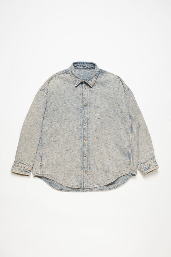Acne Studios Monogramm-Jeanshemd – entspannte Passform Günstiger Verkauf
