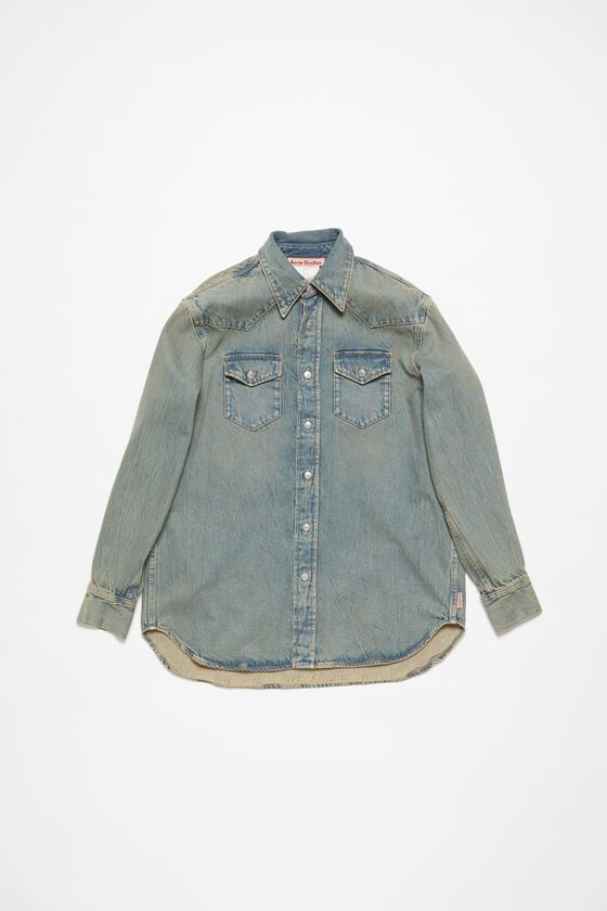 Acne Studios Jeanshemd in lockerer Passform Meist gekauft