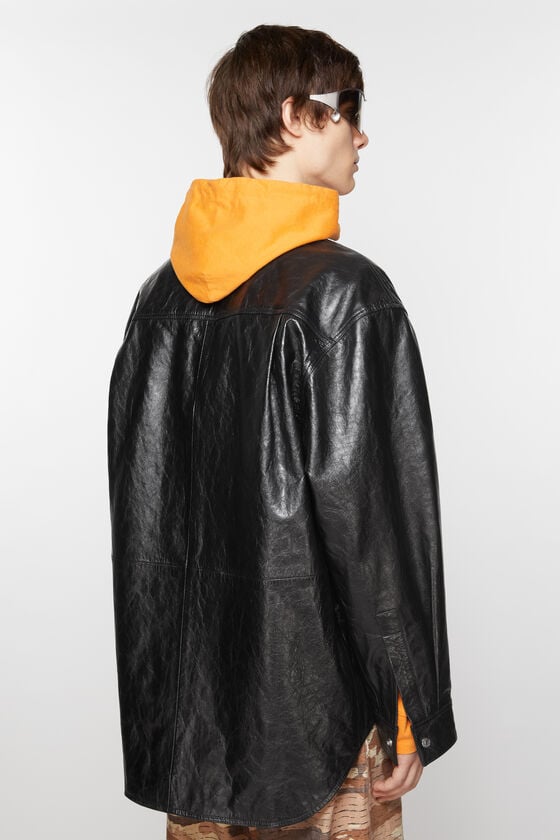 Acne Studios Hemdjacke aus Leder Blitzverkäufe