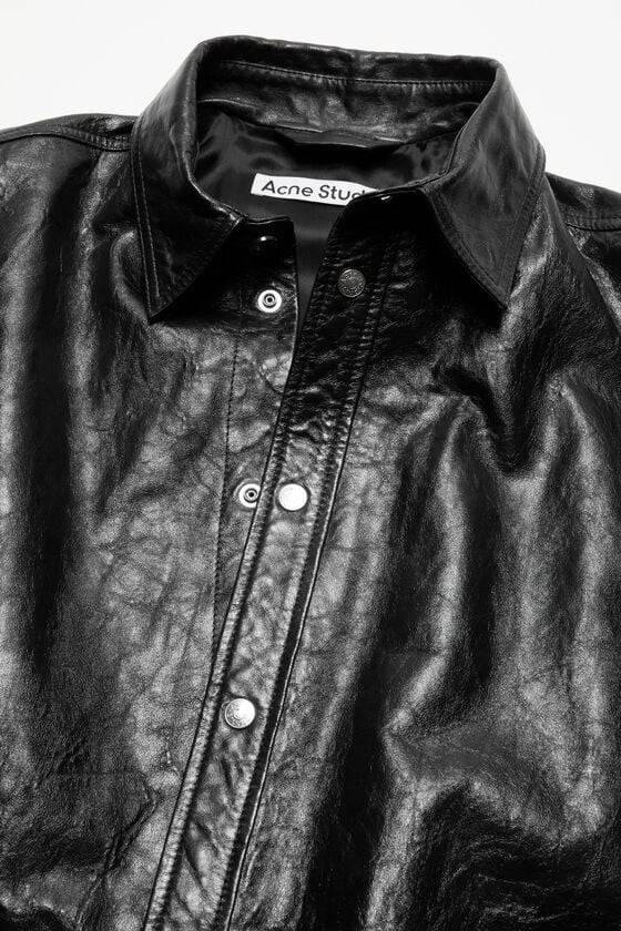 Acne Studios Hemdjacke aus Leder Blitzverkäufe