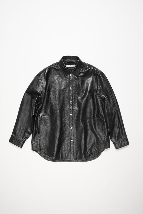 Acne Studios Hemdjacke aus Leder Blitzverkäufe