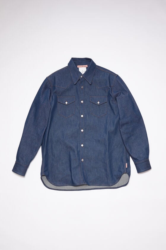 Acne Studios Jeanshemd mit Knopfleiste Rabatt