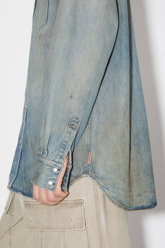 Acne Studios Jeanshemd mit Knopfleiste Günstig kaufen