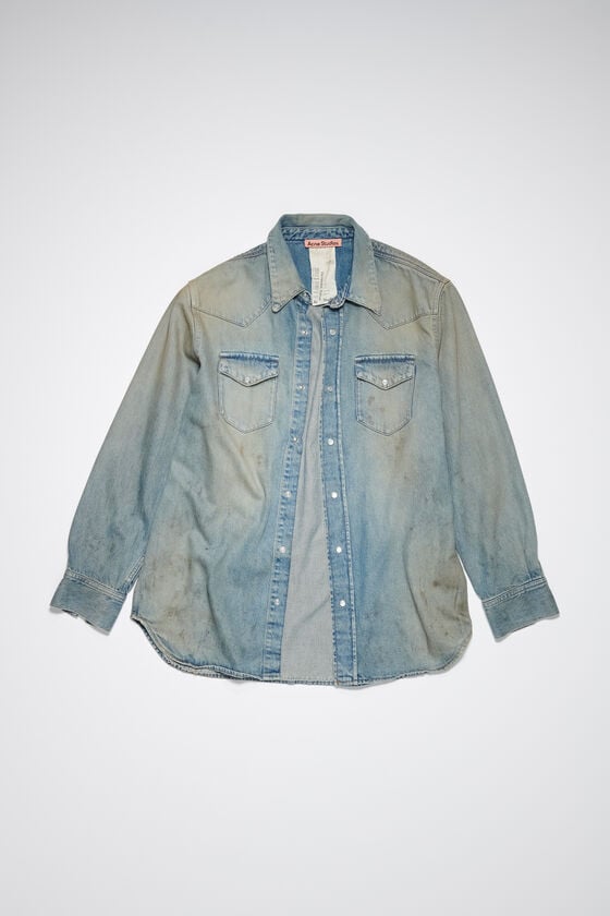 Acne Studios Jeanshemd mit Knopfleiste Günstig kaufen