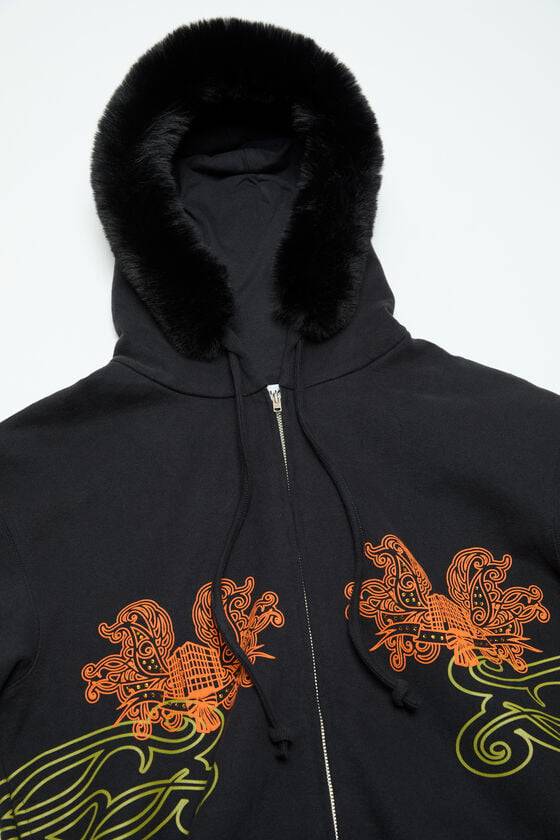 Acne Studios Bedruckter Kapuzenpullover mit Reißverschluss Osterangebot