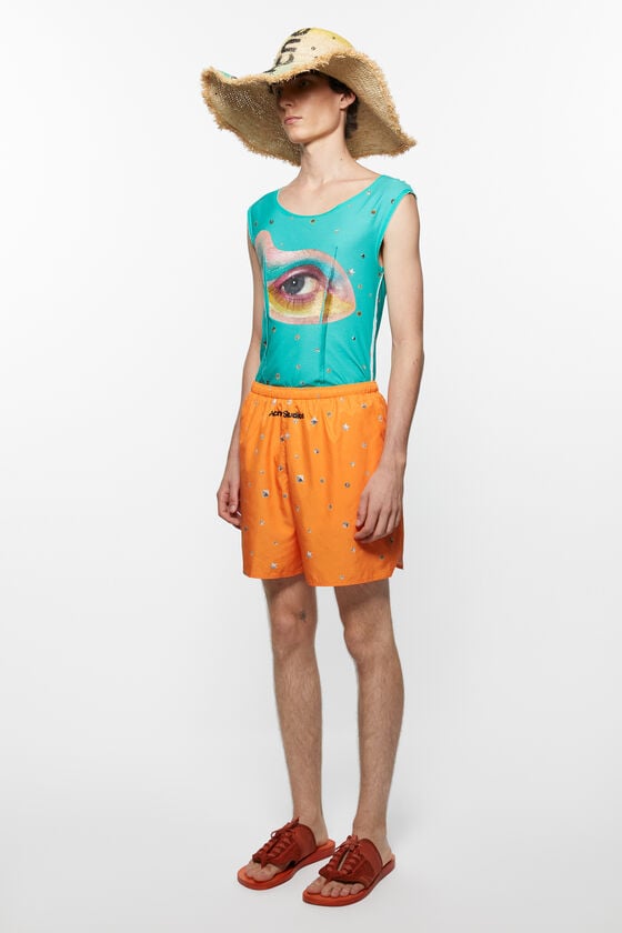 Acne Studios Bedruckte Badeshorts Kostenloser Versand